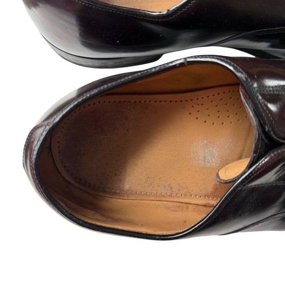 Johnston & Murphy Cap Toe Lace Up Oxford Shoes Burgundy Leather Men’s Size 10.5 - Picture 11 of 16